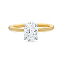 Lab Grown Oval Solitaire Diamond Ring 1ct