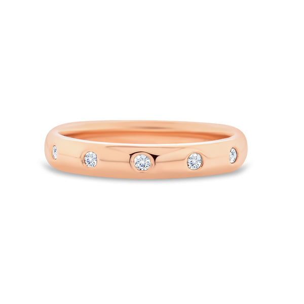 Rose Gold Flush Set Ring