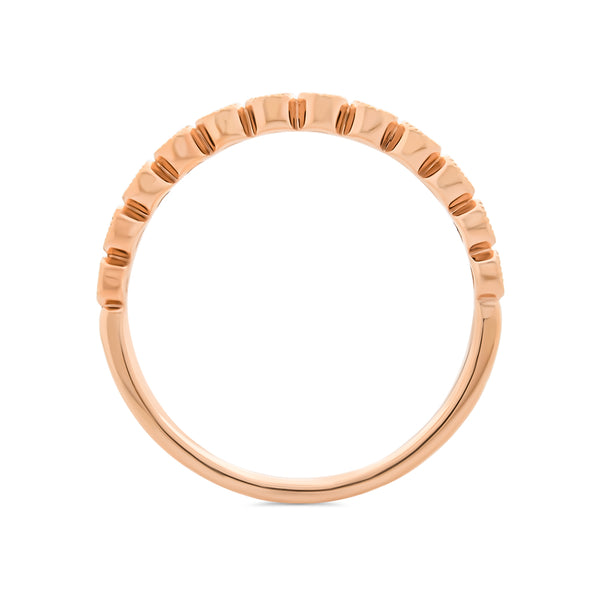 Rose Gold Bezel Set Diamond Ring