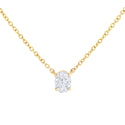 CALI- Oval Solitaire Diamond Pendant