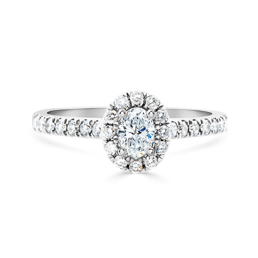 Oval Halo Diamond Ring