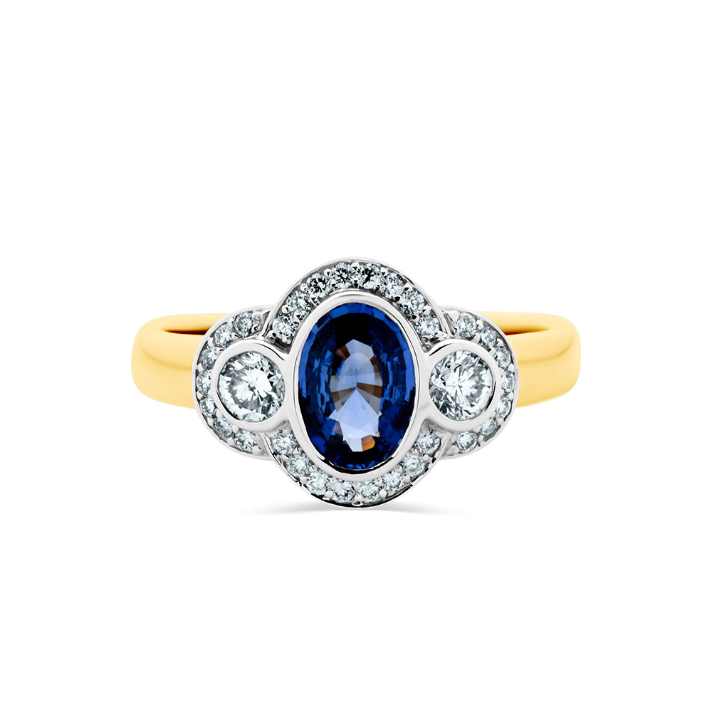 Sapphire & Diamond Ring