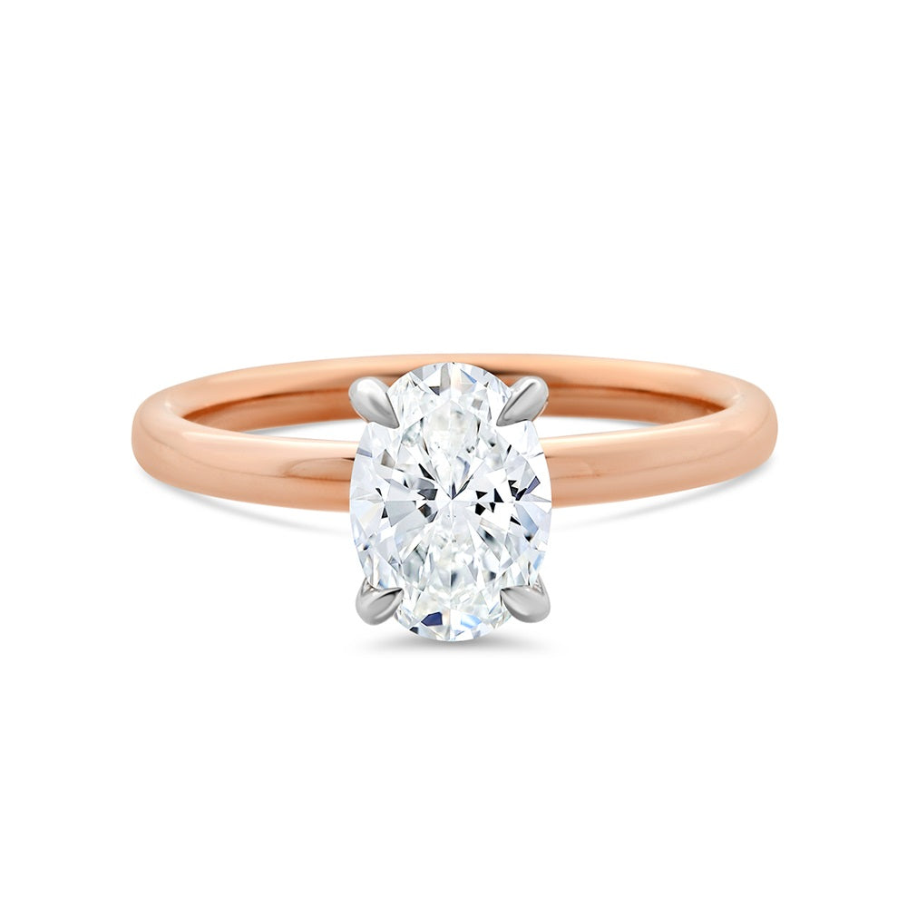 1ct Lab Grown Diamond Oval Solitaire Ring