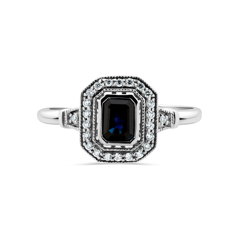 Sapphire & Diamond Ring