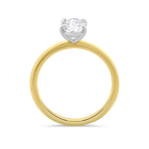 Oval Solitaire Lab Grown Diamond Ring 1ct