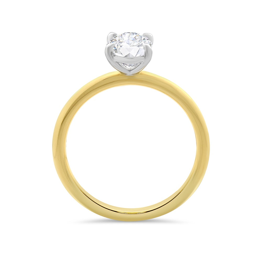 Oval Solitaire Lab Grown Diamond Ring 1ct