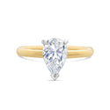 Pear Cut Lab Grown Diamond Solitaire Ring