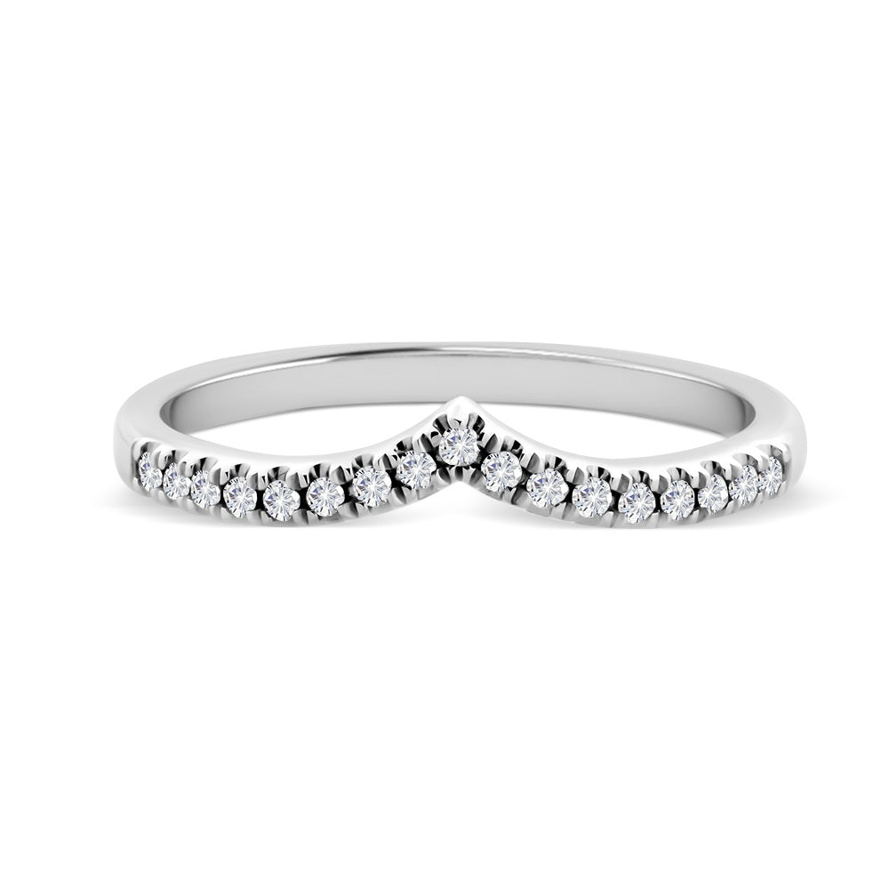 ALYSSA - 'V' Shaped Diamond Band