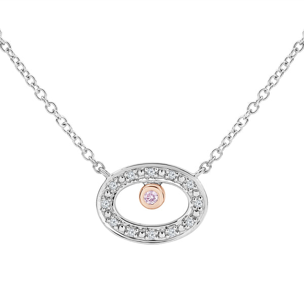 Pink Caviar Natural Pink Diamond Pendant Necklace