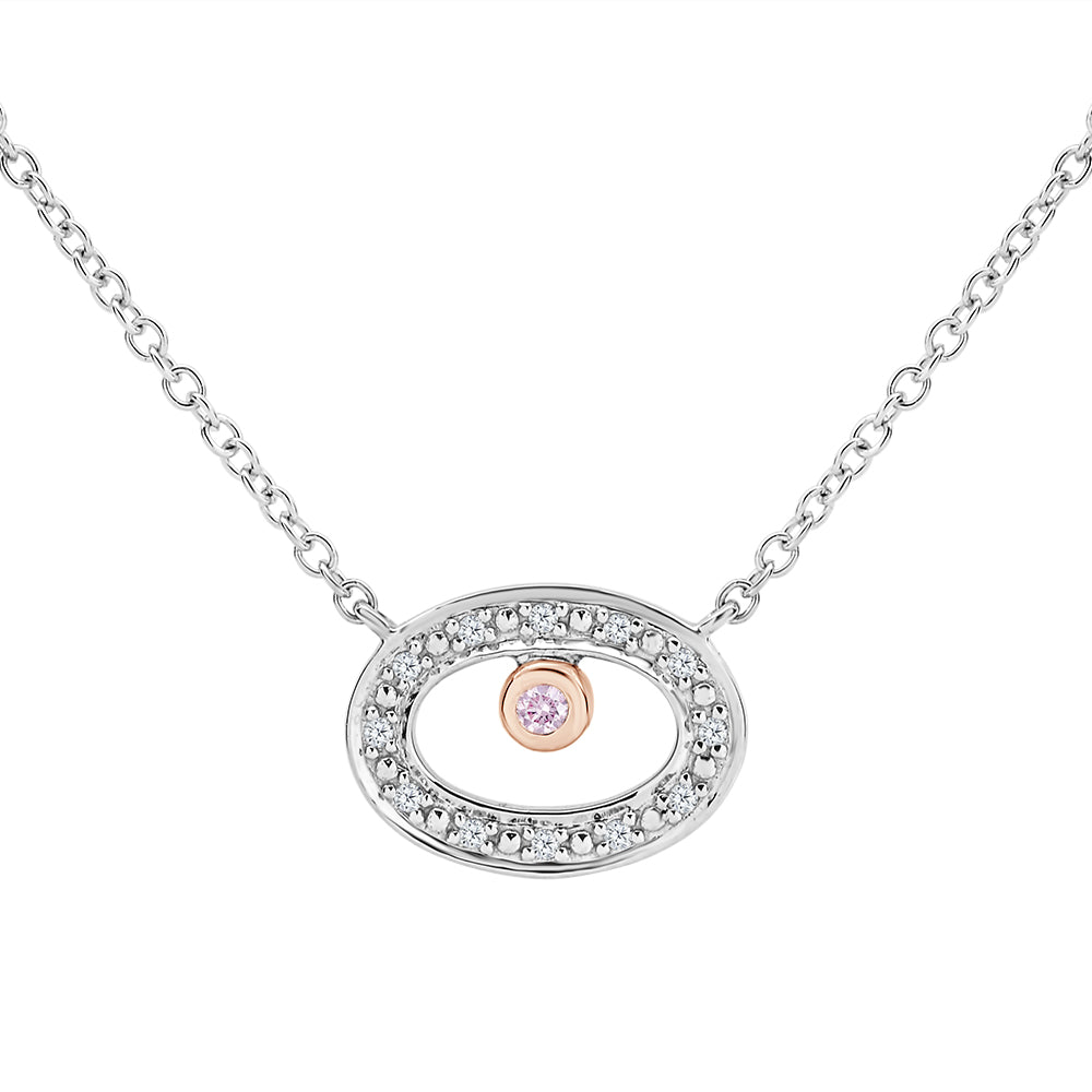 Pink Caviar Natural Pink Diamond Pendant Necklace